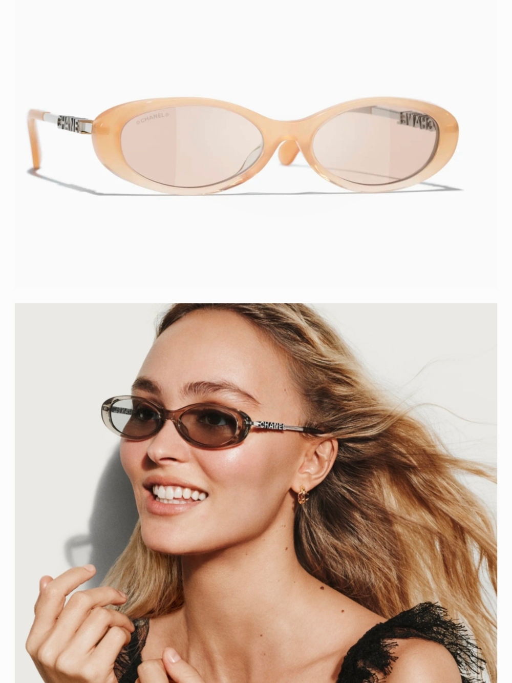 Chanel x Matthieu Blazy SS26 Oval Sunglasses - Beige/Beige  CH5565 NWT
